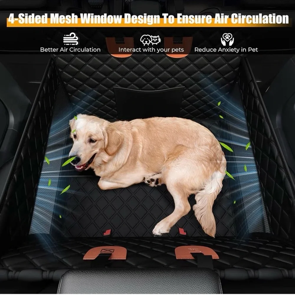Foldable Puppy🐶Back Seat Extender w Hard Bottom for Dogs🐕Up to 50 lbs